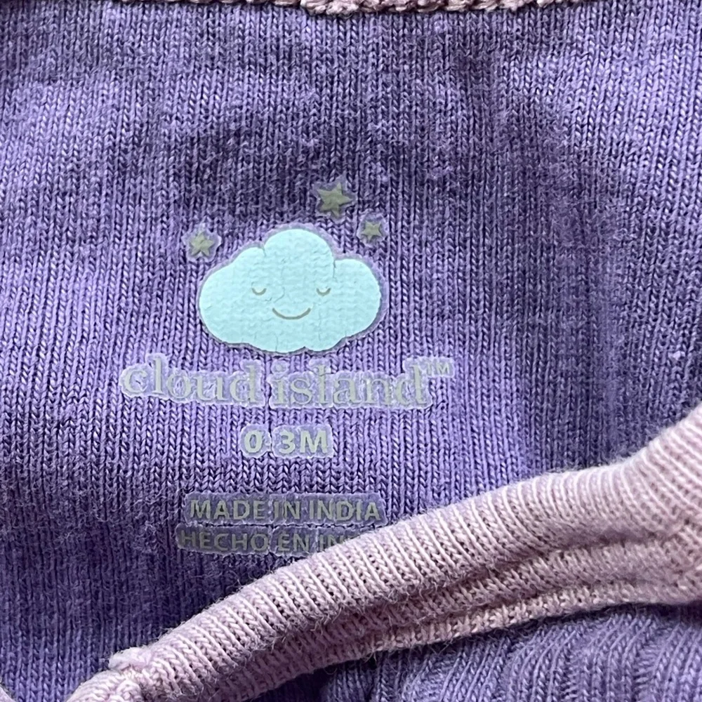 Cloud Island Baby Ribbed Footed Sleepers 2 Pack 0-3M